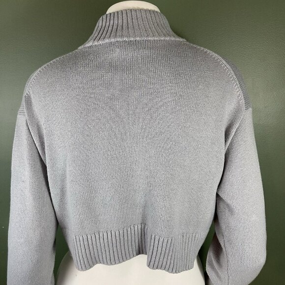 Sunday Best XX2 Organic Cotton Cashmere Blend Mock Neck Boxy Cropped Sweater - Picture 6 of 13